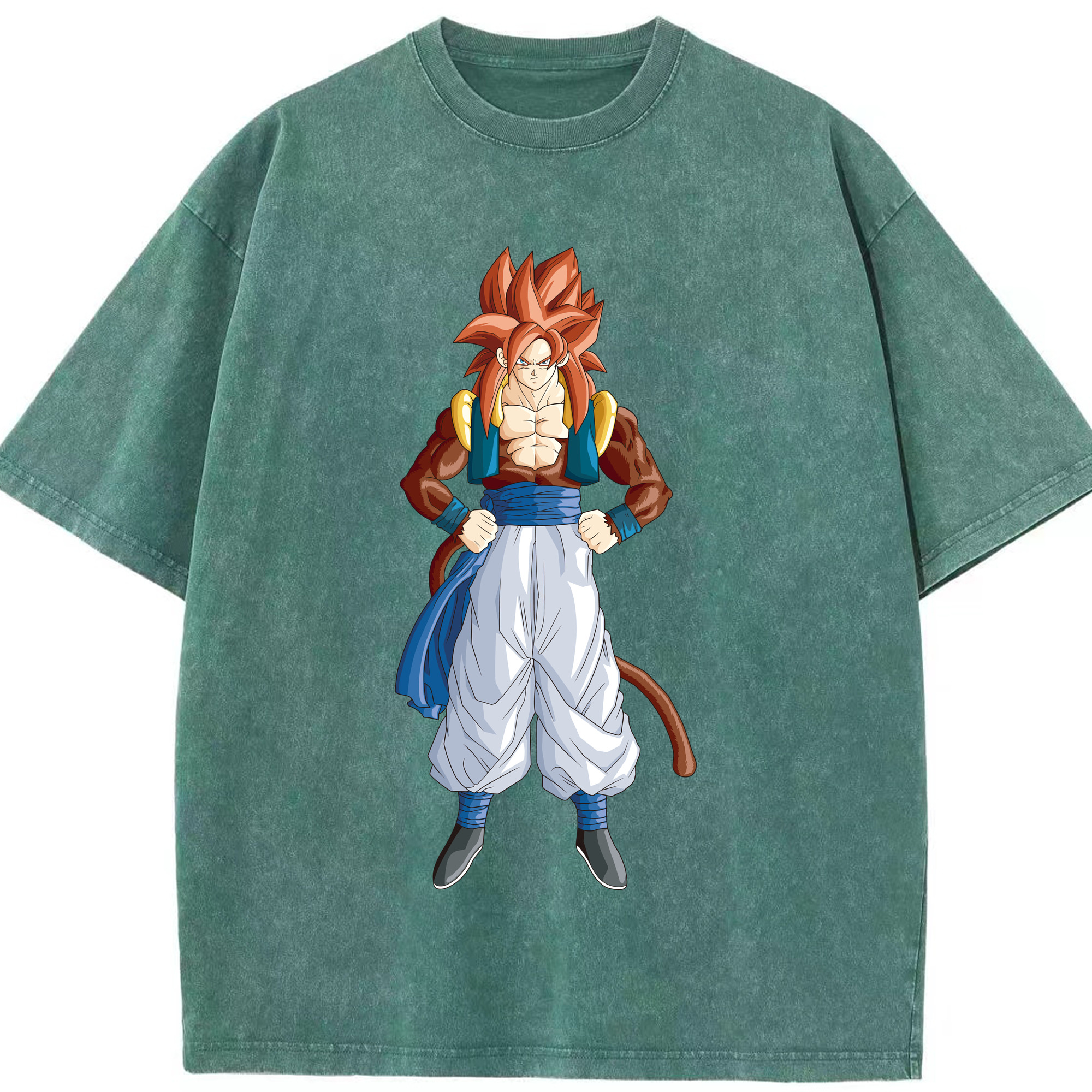 （画像用） ドラゴンボール 孫悟空（そん ごくう）Son Goku カカロット DRAGON BALL Kakarotto 綿100% ヴィンテージ風 半袖Tシャツ（フロントプリント）